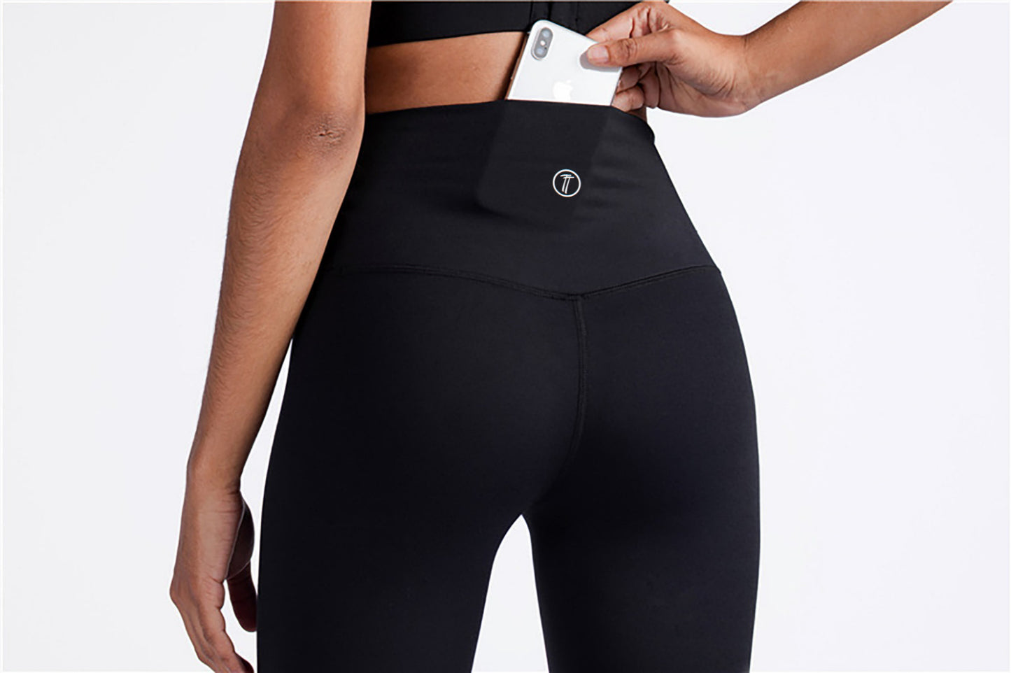 Black High Waist Figure Legging 3/4 length