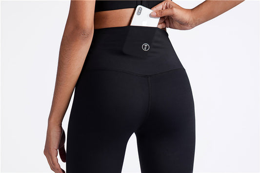 Black High Waist Figure Legging 3/4 length
