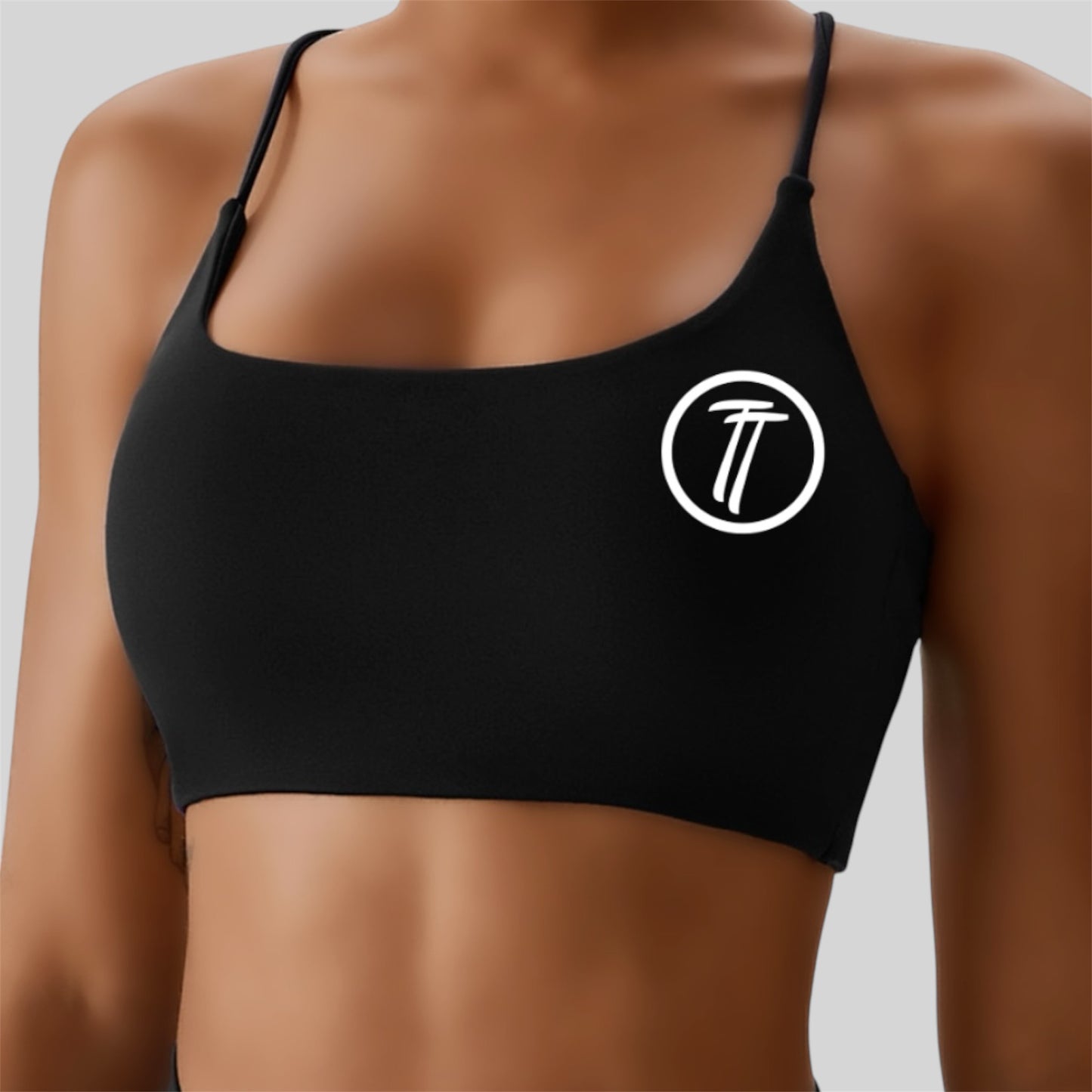Black Criss-Cross Padded Sports-bra / Crop top